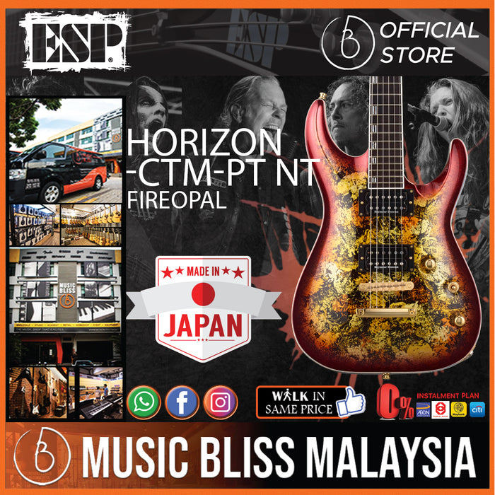 ESP Horizon-CTM-PT NT - Fireopal with Red Pearl Black (HORIZONCTMPTNT) - Music Bliss Malaysia