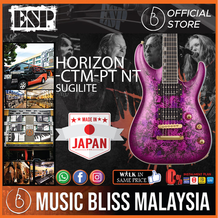ESP Horizon-CTM-PT NT - Sugilite with Violet Pearl Black (HORIZONCTMPTNT) - Music Bliss Malaysia