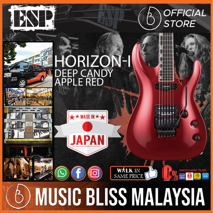 ESP Horizon-I - Deep Candy Apple Red (HORIZONI) - Music Bliss Malaysia