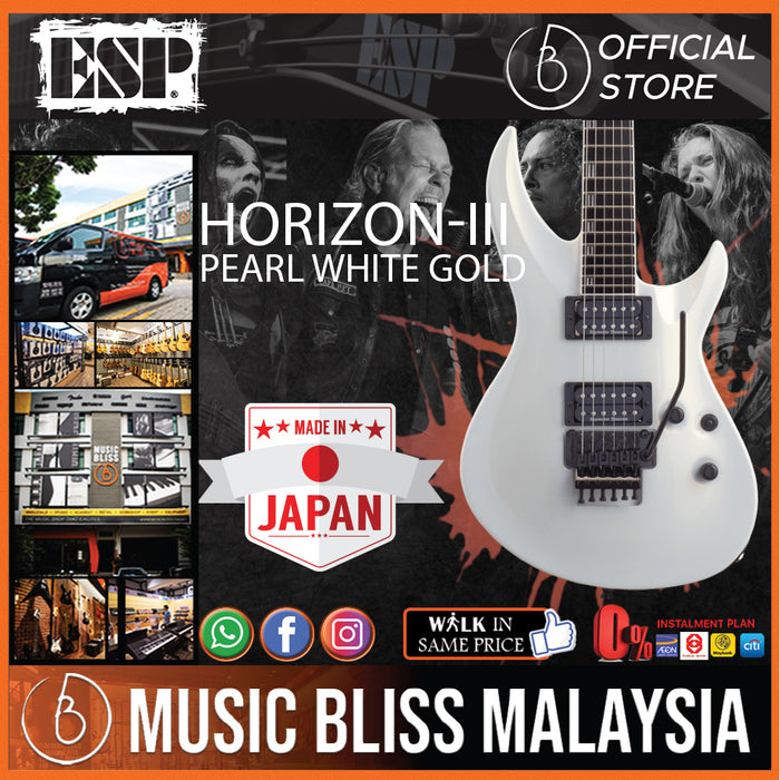ESP Horizon-III - Pearl White Gold (HORIZONIII) - Music Bliss Malaysia