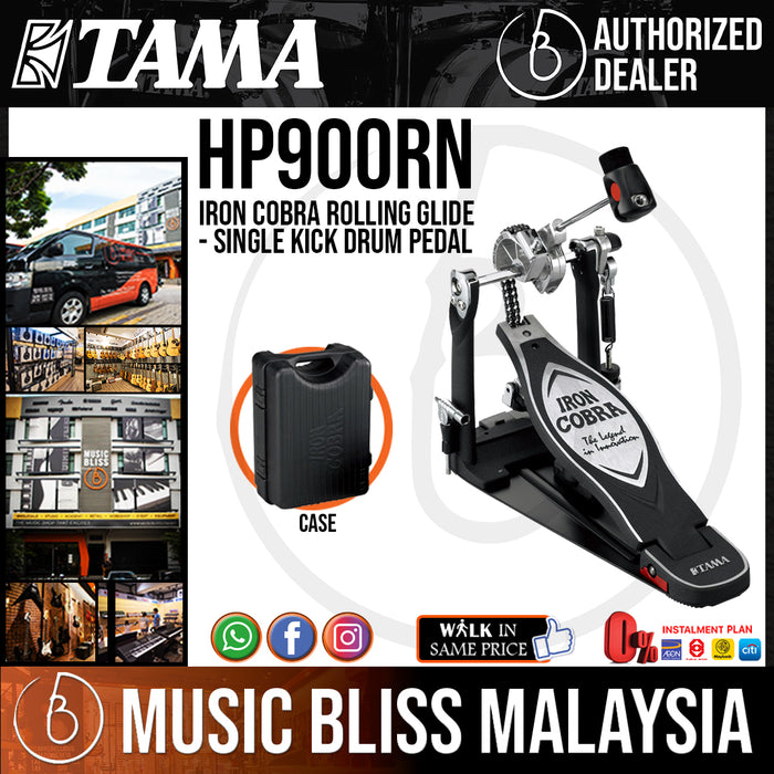 Tama HP900RN Iron Cobra Rolling Glide Single Pedal, Case Included *Crazy Sales Promotion* - Music Bliss Malaysia