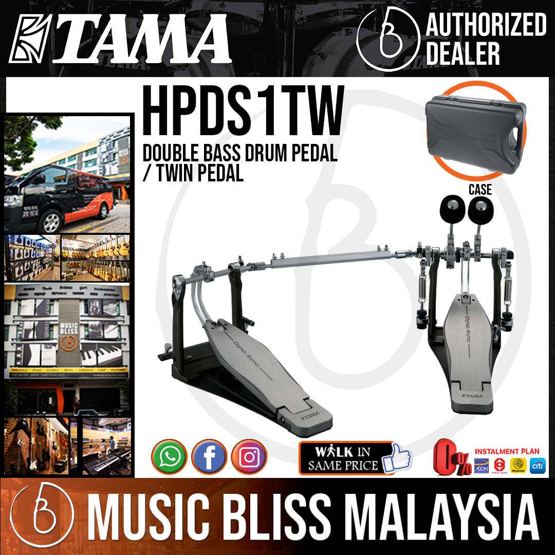 dyna sync double pedal Tama Dyna-Sync Double Bass Drum Pedal with Case (HPDS1TW)