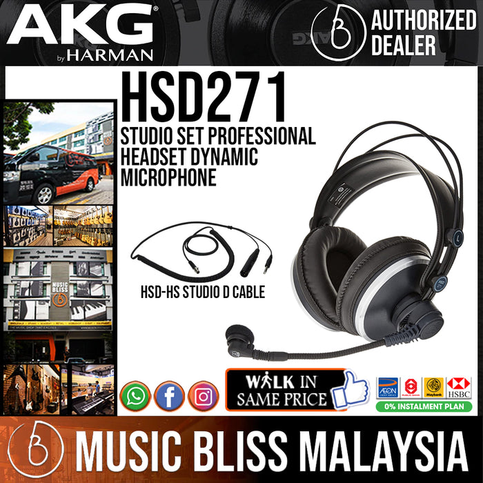 AKG HSD271 Studio Set Professional Headset with Dynamic Microphone - Music Bliss Malaysia