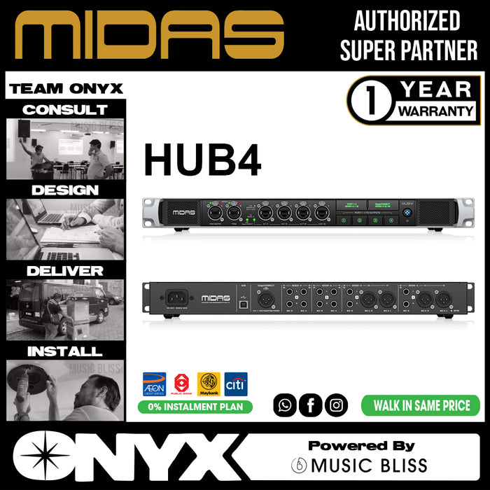 Midas HUB4 Monitor System Hub (HUB-4 / HUB 4) - Music Bliss Malaysia