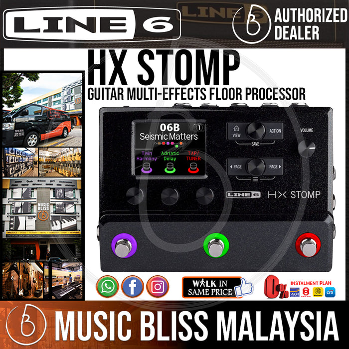 Line 6 HX Stomp Guitar Multi-effects Floor Processor - Music Bliss Malaysia