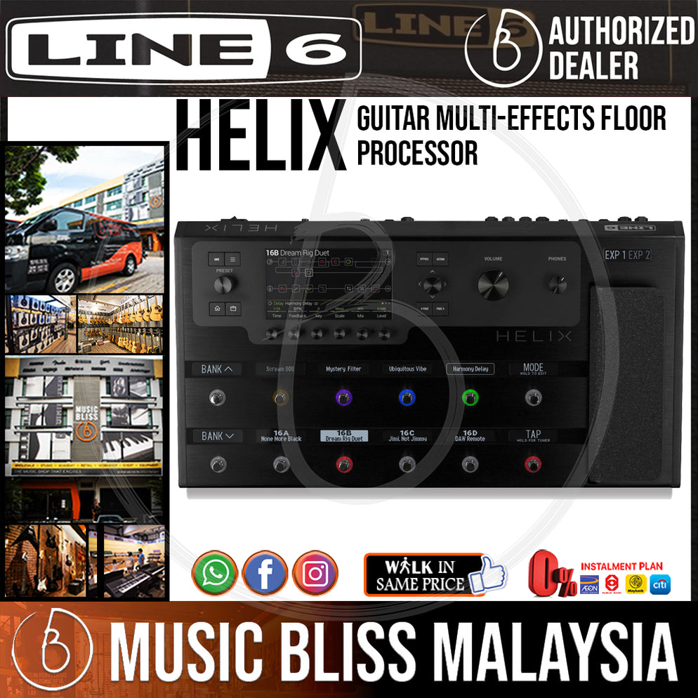 Line 6 Helix Guitar Multieffects Floor Processor Music Bliss Malaysia