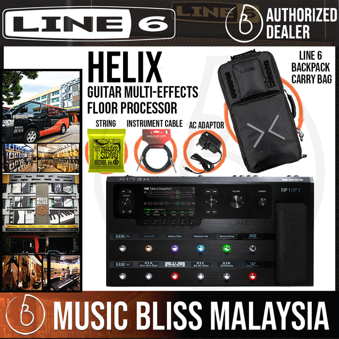 Line 6 Helix Guitar Multi-effects Floor Processor with Line 6 Backpack Carry Bag - Music Bliss Malaysia