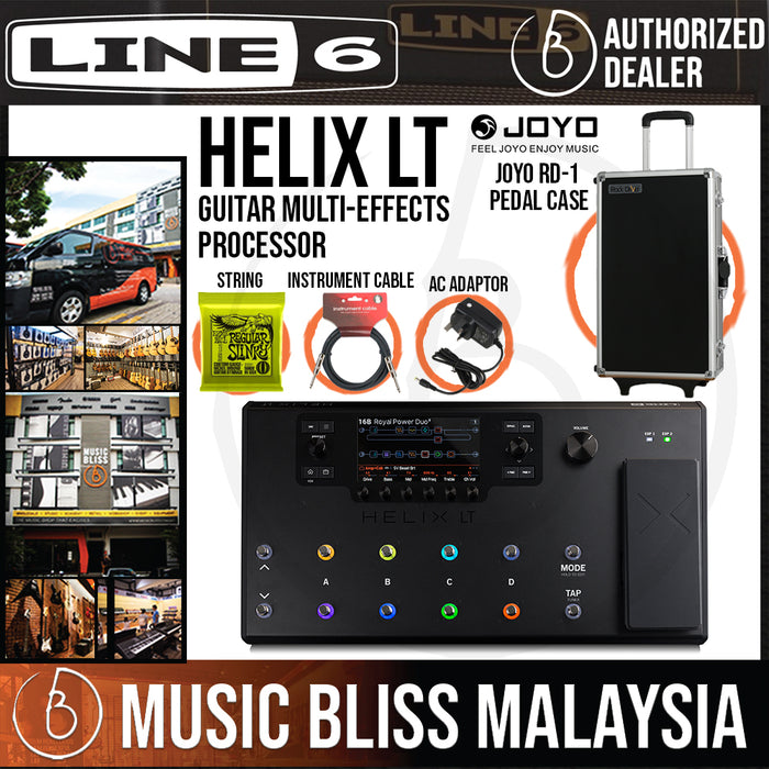 Line 6 Helix LT Guitar Multi-effects Processor with Joyo Pedal Hardcase - Music Bliss Malaysia