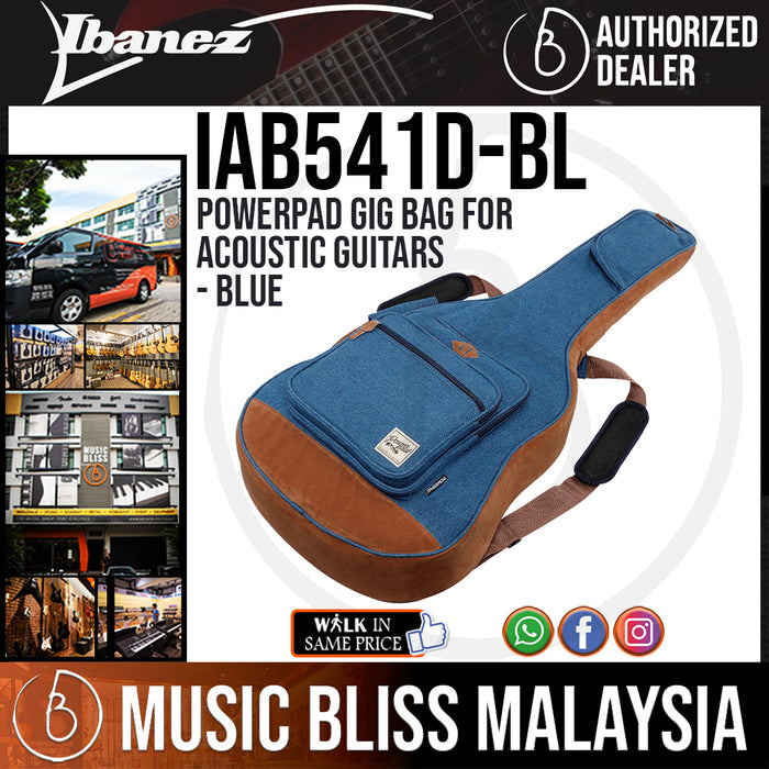 Ibanez IAB541D POWERPAD Gig Bag for Acoustic Guitars (IAB-541D) (Blue) - Music Bliss Malaysia