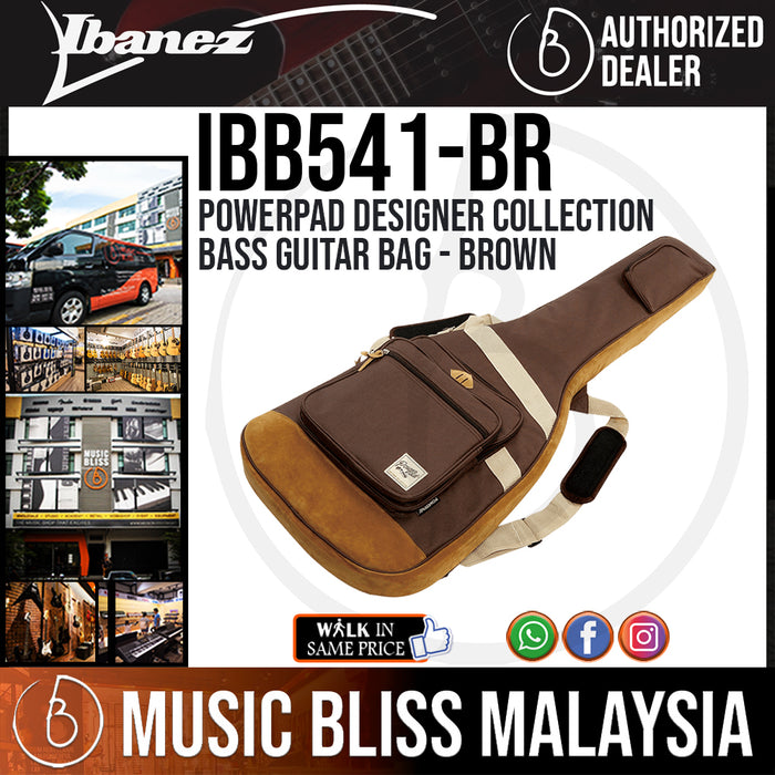 Ibanez IAB541 POWERPAD Gig Bag for Acoustic Guitars (IAB-541) (Brown) - Music Bliss Malaysia