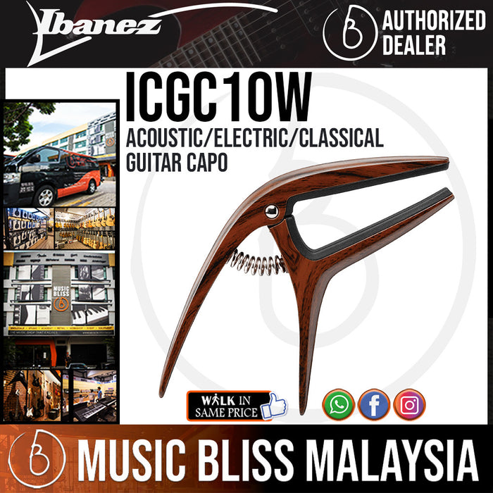 Ibanez ICGC10W Guitar Capo for Steel and Nylon String Guitars - Music Bliss Malaysia
