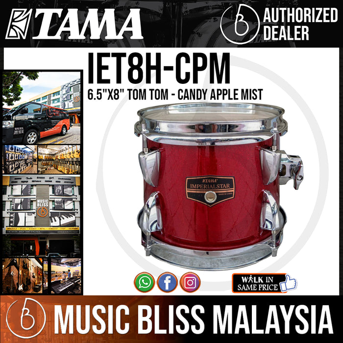 Tama IET8H Imperialstar 6.5"x8" Tom Tom, Candy Apple Mist - Music Bliss Malaysia