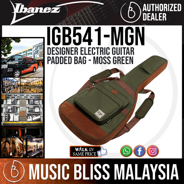 Ibanez IGB541MGN Designer Electric Guitar Padded Moss Green Bag (IGB541-MGN) - Music Bliss Malaysia