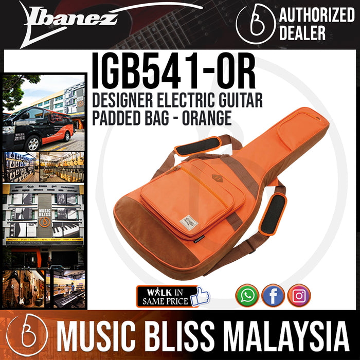 Ibanez IGB541OR Designer Electric Guitar Padded Orange Bag (IGB541-OR) - Music Bliss Malaysia