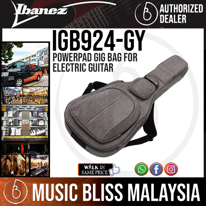 Ibanez IGB924 POWERPAD Gig Bag for Electric Guitar (IGB924-GY) - Music Bliss Malaysia