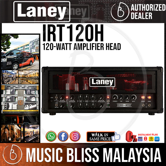 Laney IRT120H 120-watt Amplifier Head (IRT-120H) - Music Bliss Malaysia