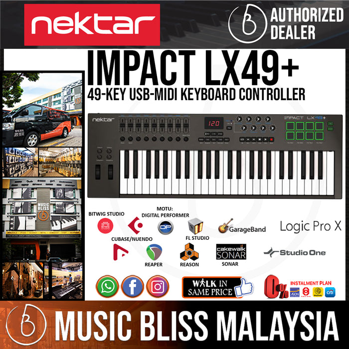 Nektar Impact LX49+ 49 Key Synth Action Keys Keyboard Controller - Music Bliss Malaysia