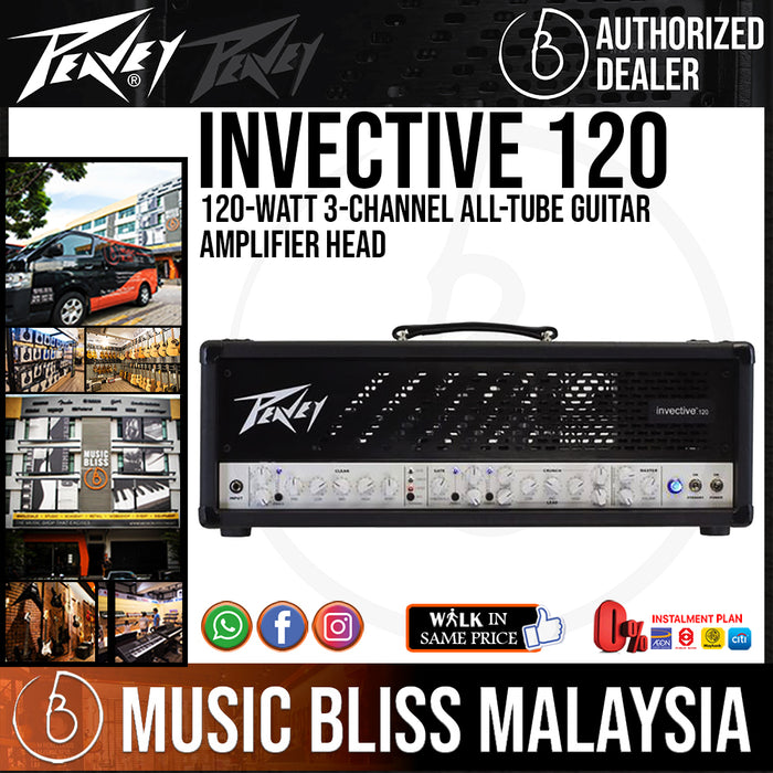 Peavey Invective.120 - 120-watt Tube Head - Music Bliss Malaysia