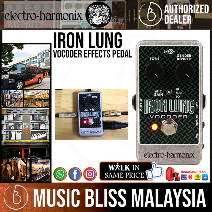 Electro Harmonix Iron Lung Vocoder Effects Pedal (Electro-Harmonix / EHX) - Music Bliss Malaysia