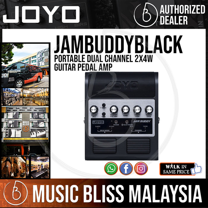 Joyo JAM BUDDY Portable Dual channel 2x4W Guitar Pedal Amp (Black) - Music Bliss Malaysia
