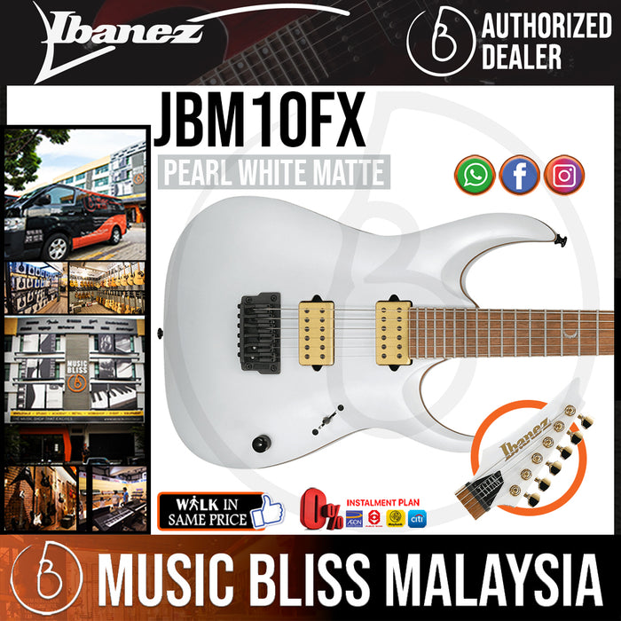 Ibanez Jake Bowen Signature JBM10FX - Pearl White Matte (JBM10FX-PWM) - Music Bliss Malaysia