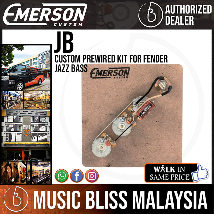 Emerson Custom Prewired Kit for Fender Jazz Bass - Music Bliss Malaysia