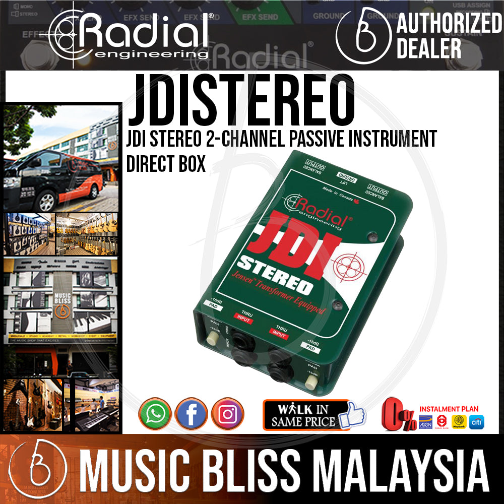 JDI　Instrument　Bliss　Stereo　Music　Malaysia　2-channel　Direct　Passive　Box　Radial　Engineering