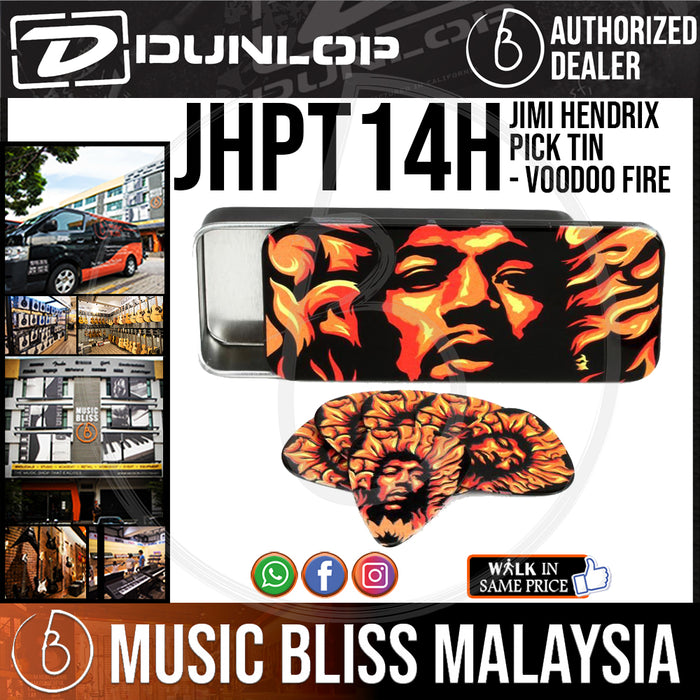 Jim Dunlop JHPT14H Jimi Hendrix Pick Tin - Voodoo Fire - Music Bliss Malaysia