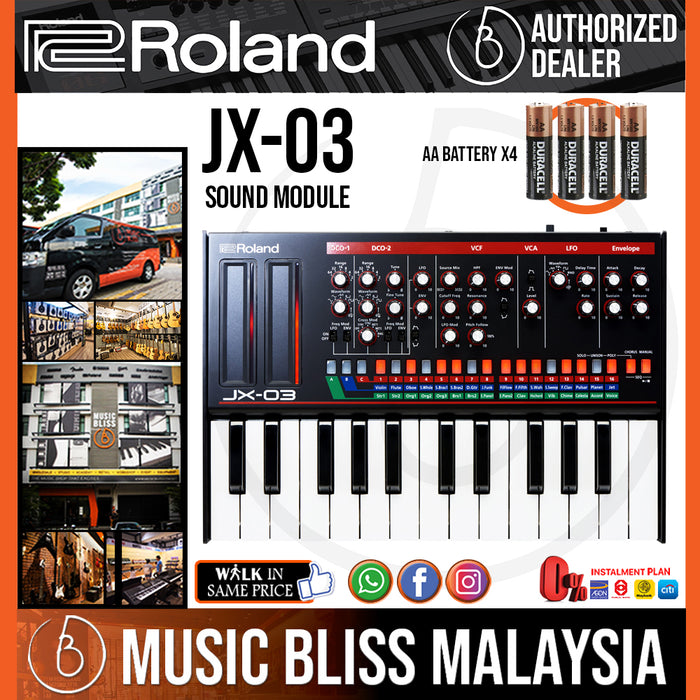 Roland Boutique Series JX-03 4-voice Synthesizer Module (JX03 JX 03) *Everyday Low Prices Promotion* - Music Bliss Malaysia