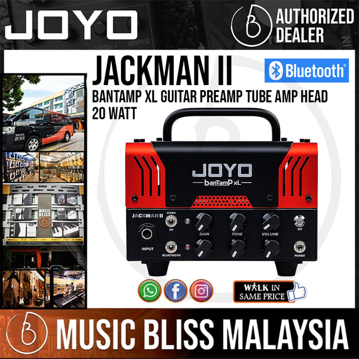 Joyo Jackman II Bantamp XL Guitar Preamp Tube Amp Head 20 Watt with Bluetooth, British Crunch Marshall Sound - Music Bliss Malaysia