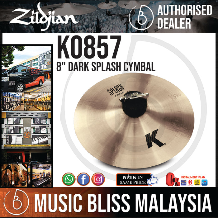 Zildjian 8" K Zildjian Dark Splash Cymbal (K0857) - Music Bliss Malaysia