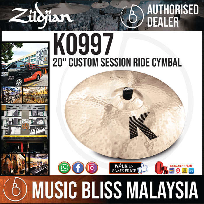 Zildjian 20" K Custom Session Ride Cymbal (K0997) - Music Bliss Malaysia
