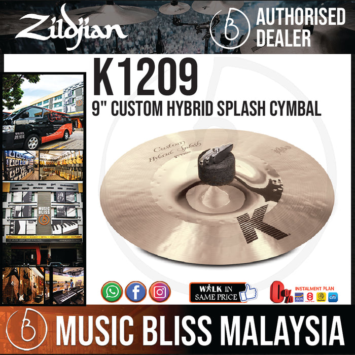Zildjian 9" K Custom Hybrid Splash Cymbal (K1209) - Music Bliss Malaysia