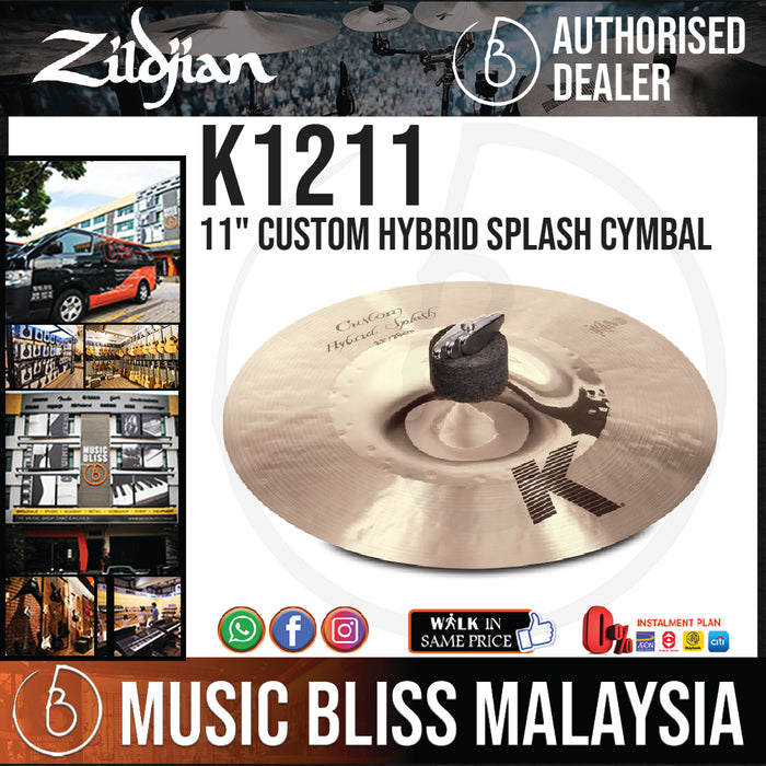 Zildjian 11" K Custom Hybrid Splash Cymbal (K1211) - Music Bliss Malaysia