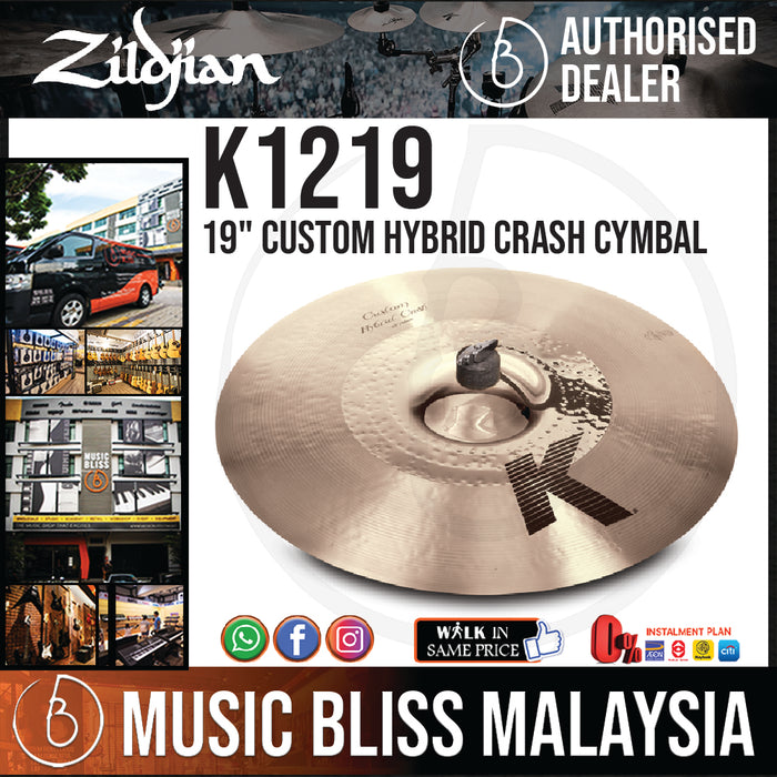 Zildjian 19" K Custom Hybrid Crash Cymbal (K1219) - Music Bliss Malaysia