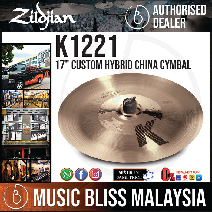 Zildjian 17" K Custom Hybrid China Cymbal (K1221) - Music Bliss Malaysia