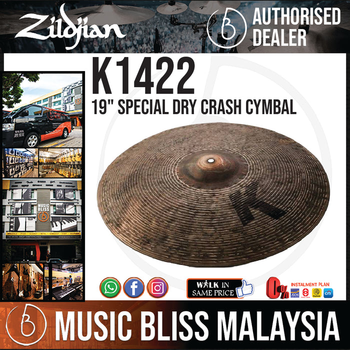 Zildjian 19" K Custom Special Dry Crash Cymbal (K1422) - Music Bliss Malaysia