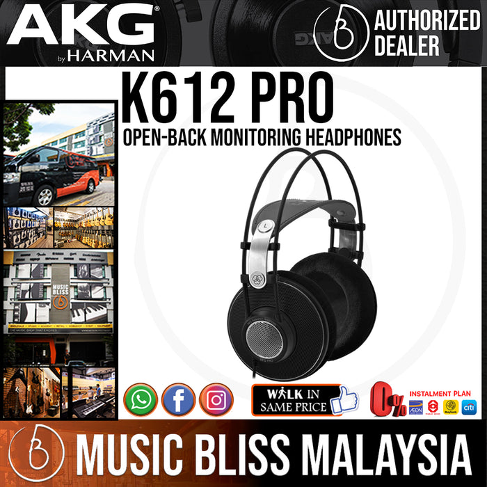 AKG K612 Pro Open-back Monitoring Headphones (K-612 / K 612) *Everyday Low Prices Promotion* - Music Bliss Malaysia