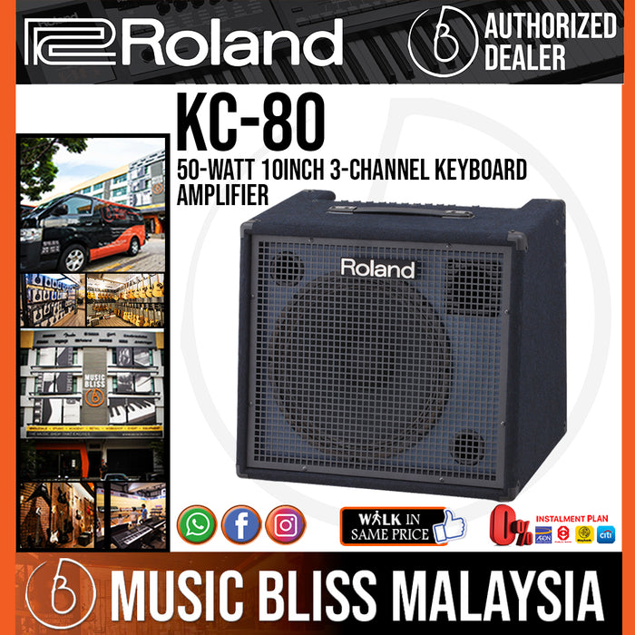 Roland KC-80 50-Watt 10inch 3-Channel Keyboard Amplifier (KC80) - Music Bliss Malaysia