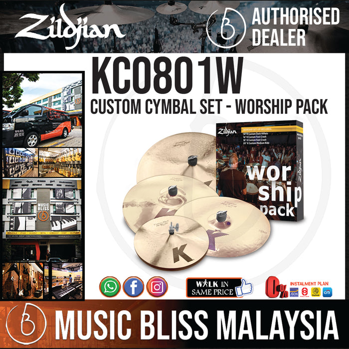 Zildjian K Custom Cymbal Set - Worship Pack (KC0801W) - Music Bliss Malaysia