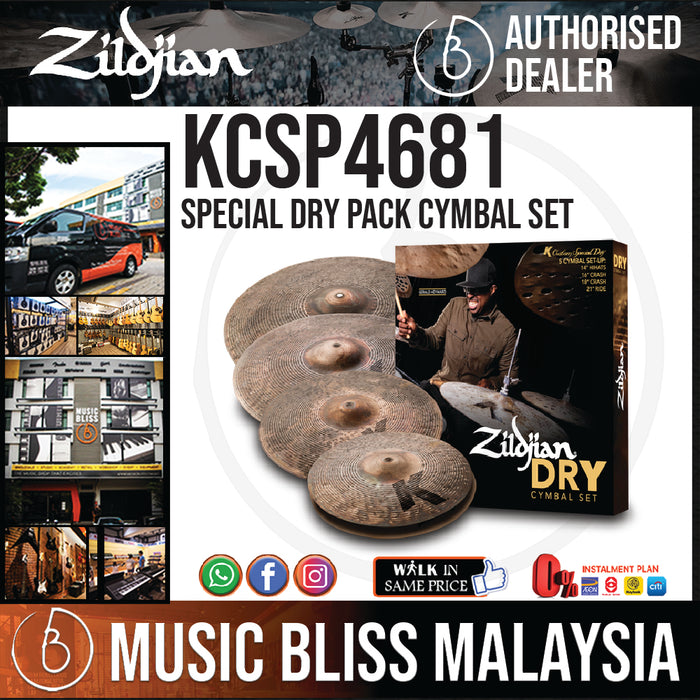 Zildjian K Custom Cymbal Set - Special Dry Pack Cymbal Set (KCSP4681) - Music Bliss Malaysia