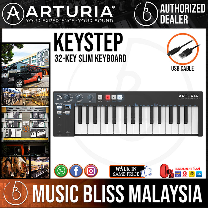 Arturia Keystep 32-key Slim Keyboard - Black - Music Bliss Malaysia