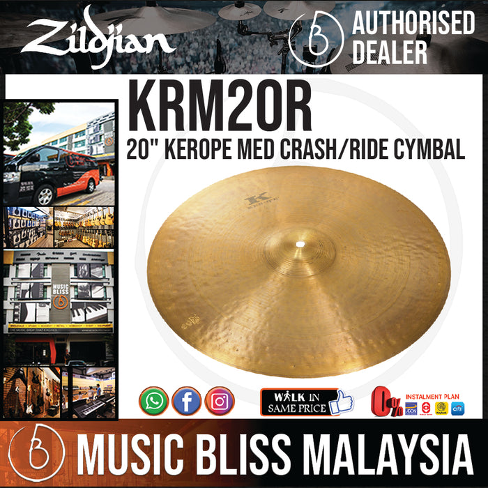 Zildjian 20" Kerope Medium Crash/Ride Cymbal (KRM20R) - Music Bliss Malaysia