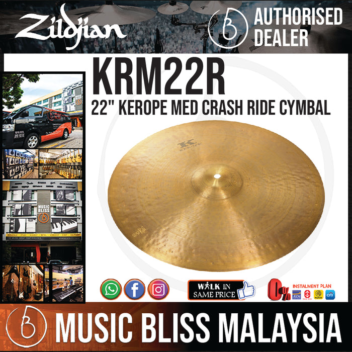 Zildjian 22" Kerope Medium Crash Ride Cymbal (KRM22R) - Music Bliss Malaysia