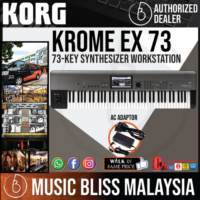 Korg Krome EX 73 73-Key Synthesizer Workstation with 0% Instalment - Music Bliss Malaysia
