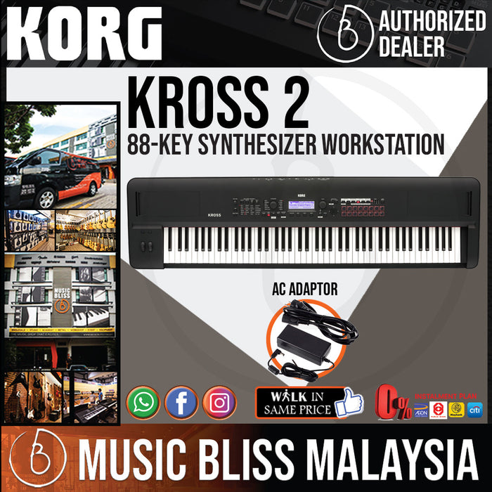 Korg KROSS 2 88 88-key Synthesizer Workstation - Matte Black with 0% Instalment - Music Bliss Malaysia