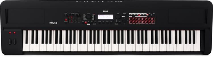 Korg Kross2-88MB 88-key Synthesizer Workstation - Super Matte Black (KROSS2 88 MB) - Music Bliss Malaysia