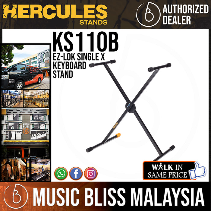 Hercules KS110B EZ-LOK Single X Keyboard Stand - Music Bliss Malaysia