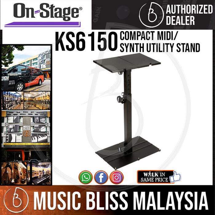 On-Stage KS6150 Compact MIDI/Synth Utility Stand (OSS KS6150) - Music Bliss Malaysia