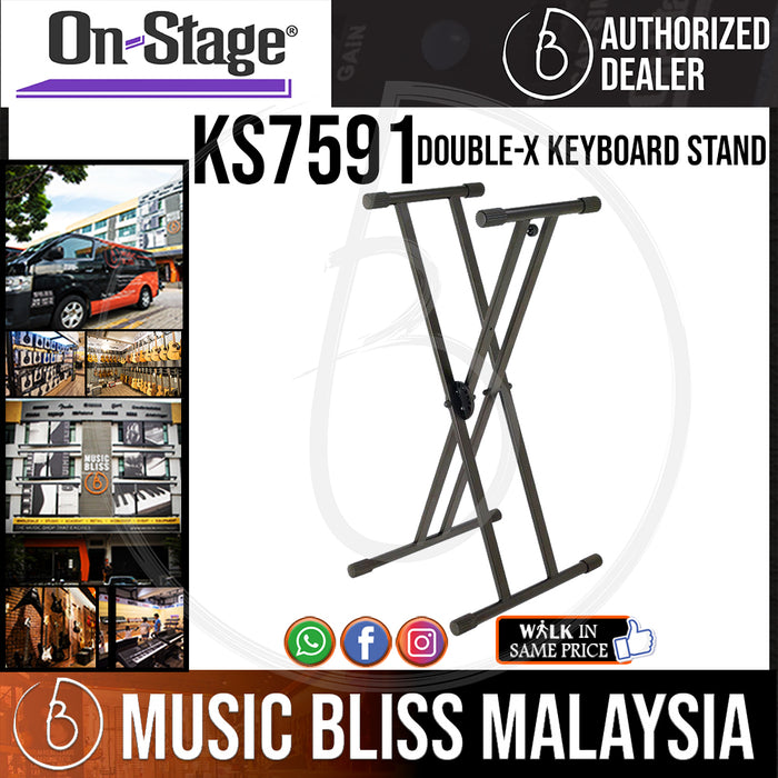 On-Stage KS7591 Double-X Keyboard Stand (OSS KS7591) - Music Bliss Malaysia
